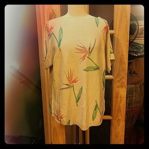 Beautiful boat neck spring/summer knitted blouse